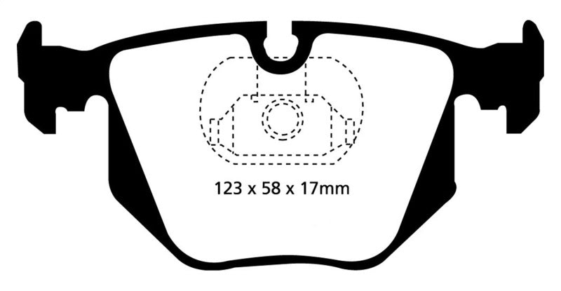 EBC 01-07 BMW M3 3.2 (E46) Yellowstuff Rear Brake Pads - DP41118R