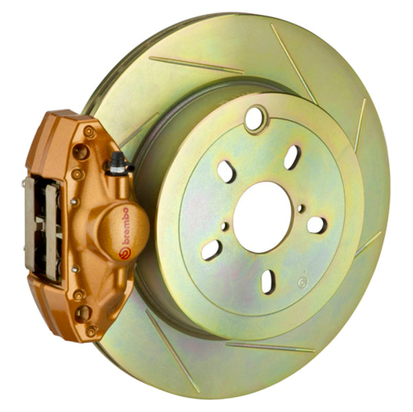 Brembo 12-16 FRS Exc w/ Elec Park Brake Rr GT BBK 2 Pis Cast 2pc 316 x20 1pc Rtr Slot Type1-Gold - 2E5.5003A4 by Brembo