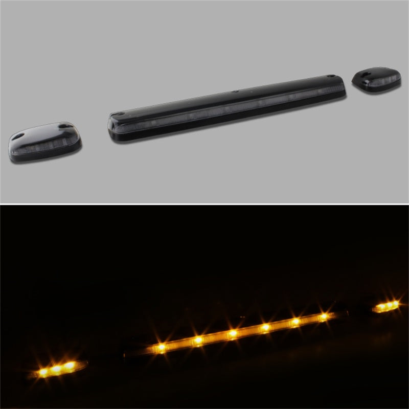 Xtune Chevy Silverado 07-13 Amber LED Cab Roof Lights Clear ACC-LED-CS07-CR-C - 9924606