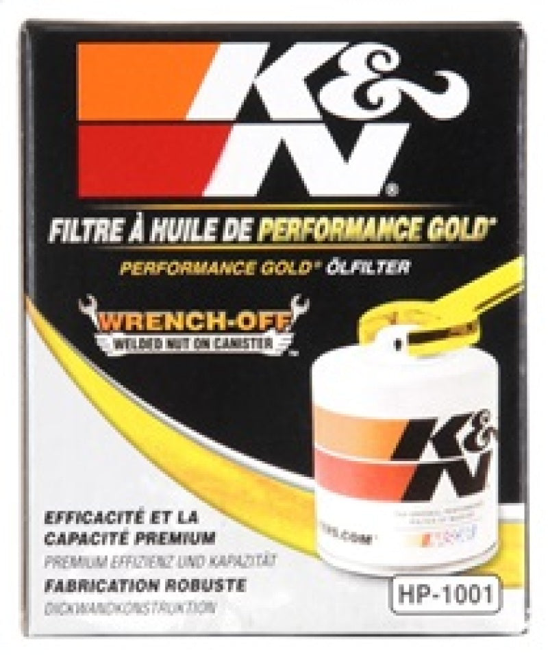 K&N Chevy / Pontiac / GMC / Buick Performance Gold Oil Filter - HP-1001