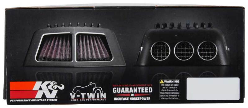 K&N Street Metal Intake System for 01-16 Harley Davidson Softail/Dyna - Shaker Black - RK-3950