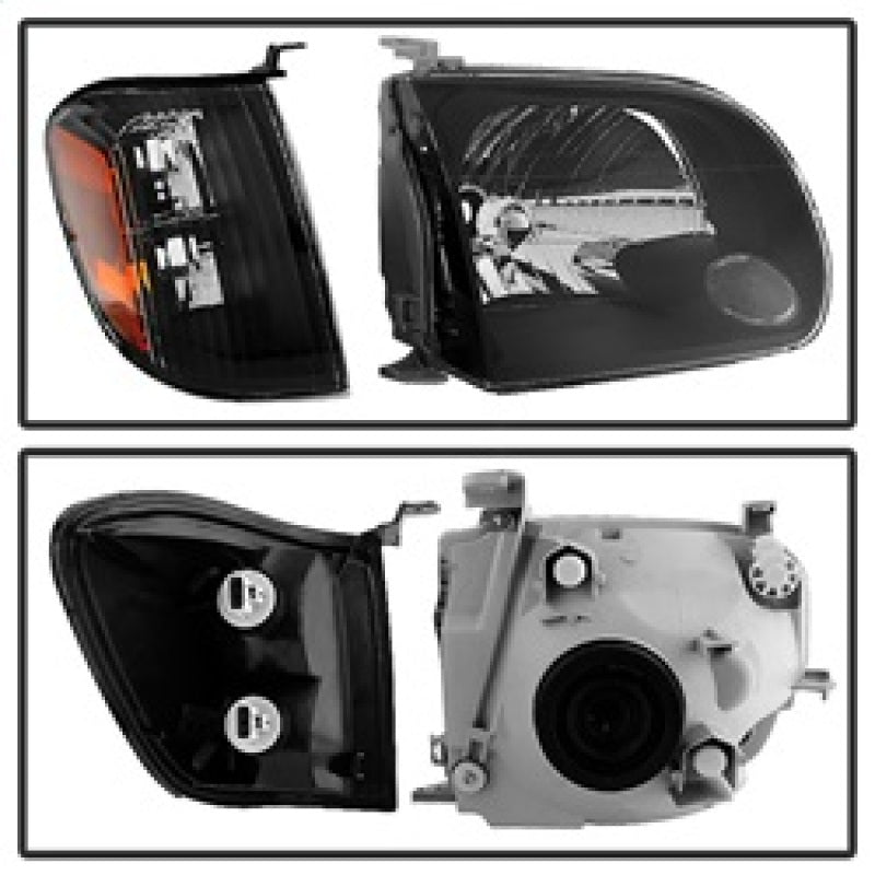 Xtune Toyota Tundra Double Cab 05-06 OEM Style Headlights &amp; Corner Lights Black HD-JH-TTUN05-AM-BK - 9034336