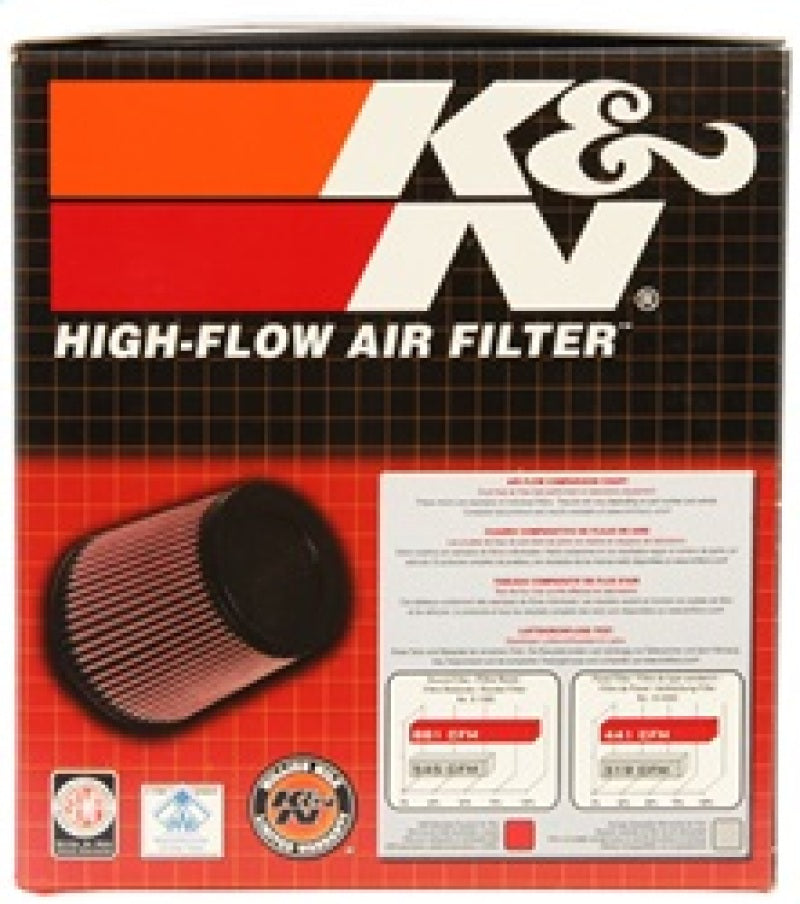 K&N Univeral Rubber Filter Round Tapered 4.625in Top OD x 5in Base OD x 4in H - RU-3700 for 2007-2011 Nissan Sentra - angle v