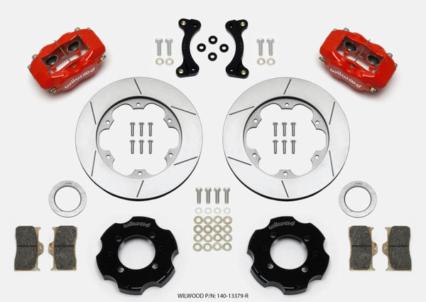 Wilwood Forged Dynalite Front Hat Kit 11.00in GT Rotor Red 95-05 Miata - 140-13379-R for 2001-2005 Mazda Miata