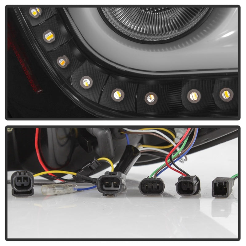Spyder 16-19 Honda Civic 4 Door Light Bar LED Tail Lights - Black - ALT-YD-HC164D-LB-BK - 5086051
