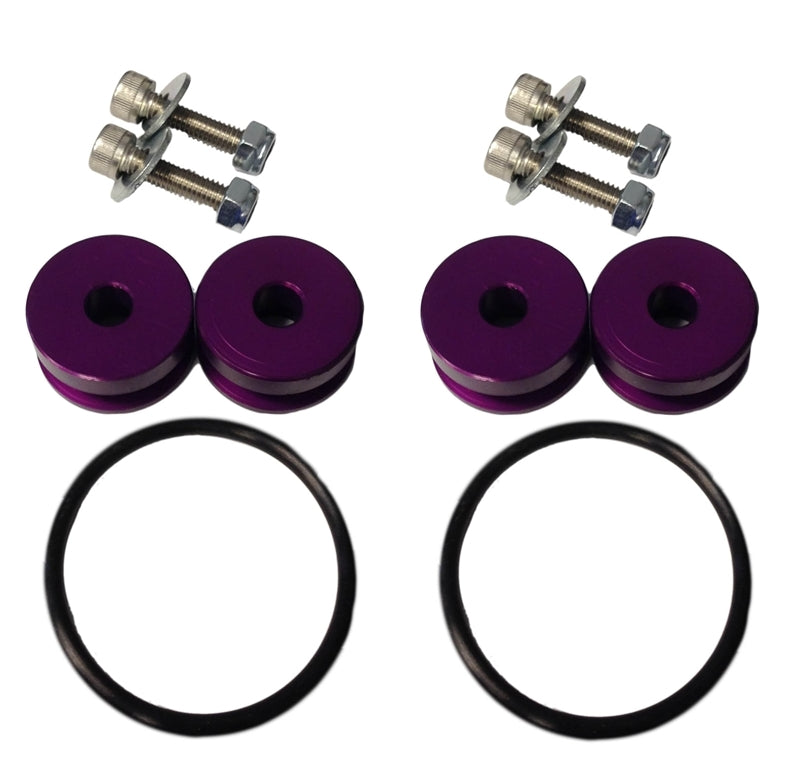 Torque Solution Billet Bumper Quick Release Kit (Purple): Universal - TS-UNI-026PR
