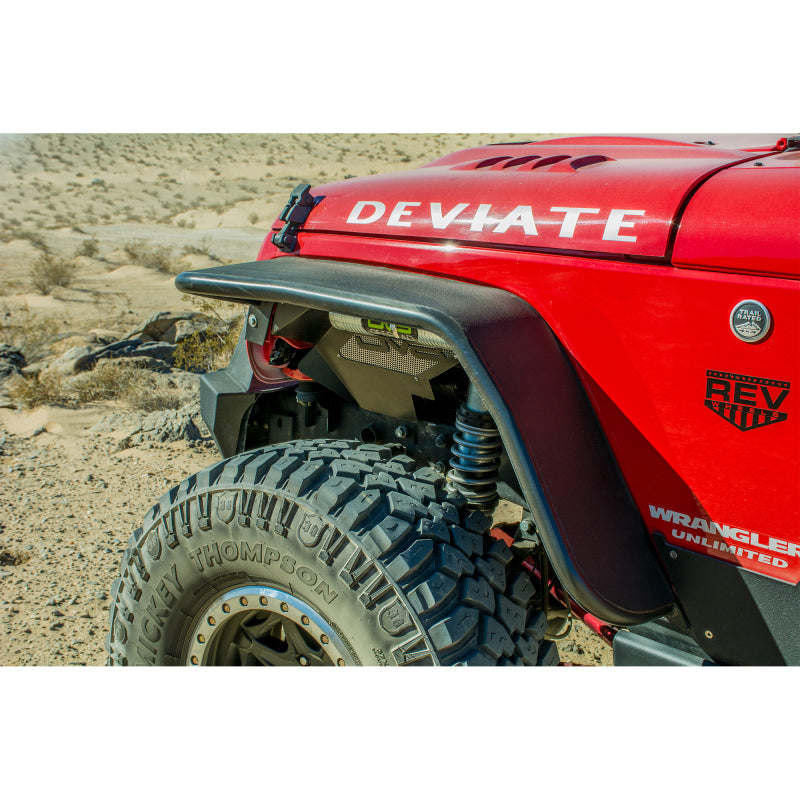 DV8 Offroad 07-18 Jeep Wrangler JK Front &amp; Rear Flat Tube Fenders - FENDB-02