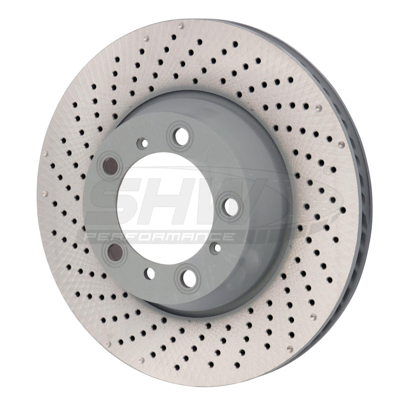 SHW 15-16 Porsche 911 Carrera 4GTS 3.8L w/o Ceramics Left Rr Drill-Dimp MB Brake Rotor (99635240502) - PRL31124 for 2001-2016