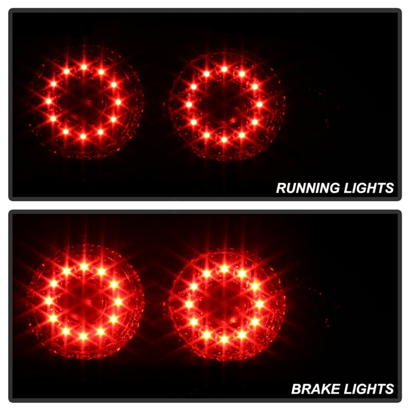 Spyder Acura RSX 02-04 LED Tail Lights Red Clear ALT-YD-ARSX02-LED-RC - 5000385