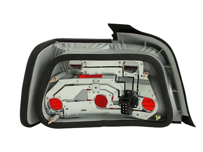 ANZO 1992-1998 BMW 3 Series E36 Sedan Taillights Red/Smoke - 221200