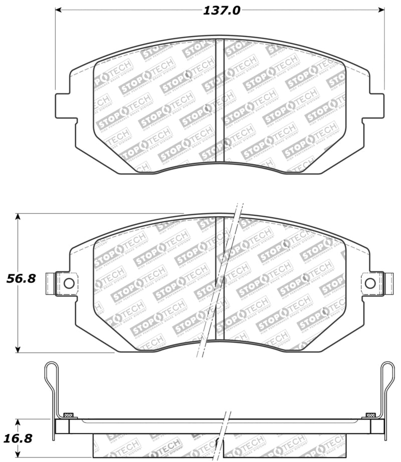 Stoptech 03-10 Subaru Forester/Impreza / 02-12 Subaru Legacy/Outback Sport Brake Pads - Front - 309.09290