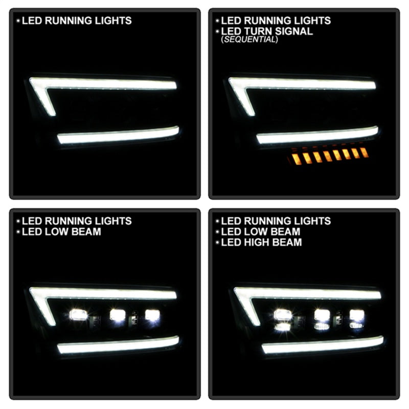 Spyder 19-22 Dodge Ram 2500/3500 (Halogen Model Only) Proj. Headlights (PRO-YD-DR19HDHALAP-SEQ-BK) - 5088604