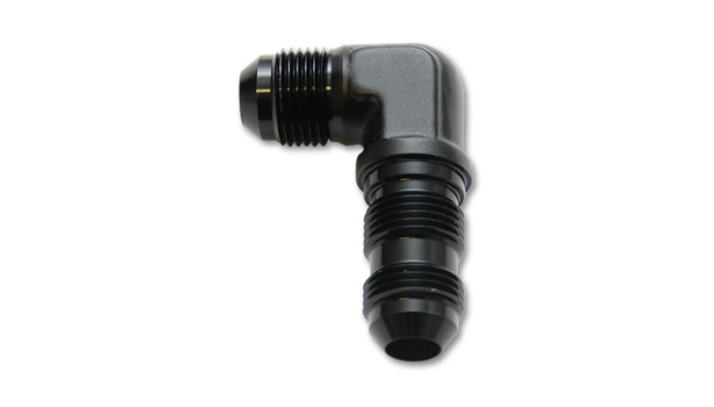 Vibrant -12AN Bulkhead Adapter 90 Degree Elbow Fitting - Anodized Black Only - 10613