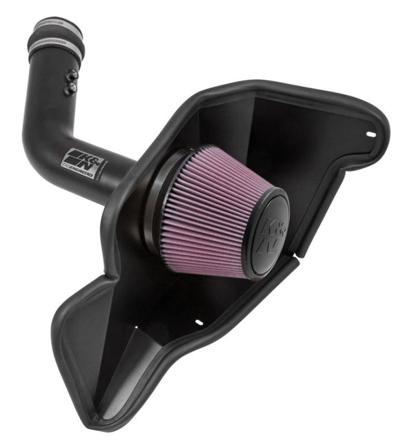 K&N 2015 Ford Mustang 3.7L V6 Performance Intake Kit - 69-3536TTK for 2015-2017 Ford Mustang - front view
