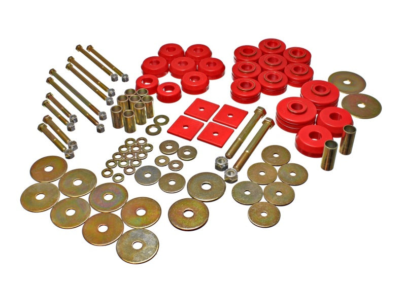 Energy Suspension 67-72 Denali XL/Suburban/Yukon XL 2WD/4WD/67-95 K-5 Blazer Red Body(cab) Mount Set - 3.4149R for 1967-1972 
