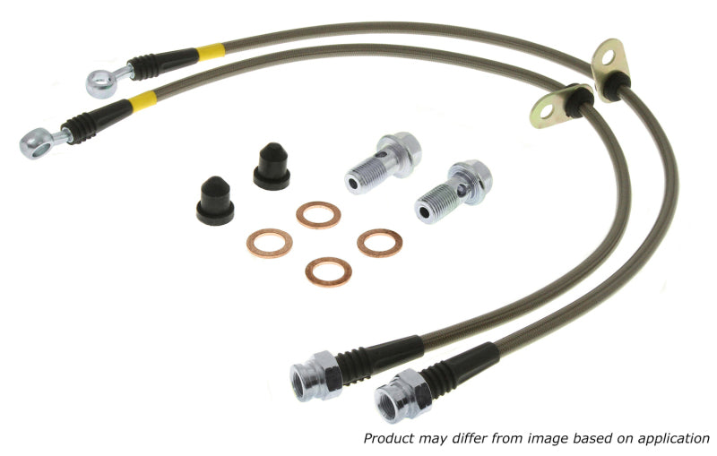 StopTech 08-09 WRX &amp; STi Stainless Steel Front Brake Lines - 950.47006