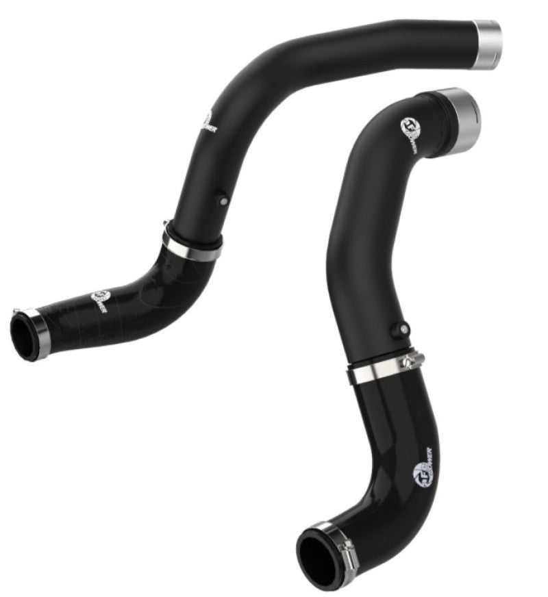 aFe BladeRunner Black 3in Intercooler Hot &amp; Cold Side Pipe Kit 20-21 Jeep Wrangler V6-3.0L (td) - 46-20434-B