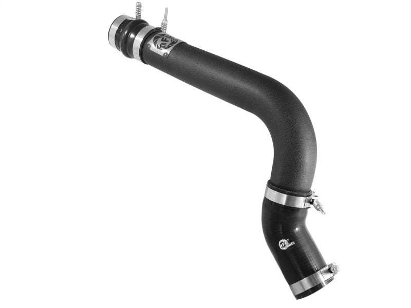 aFe BladeRunner 3in Black Intercooler Tube Hot Side w/ Couplings &amp; Clamps 13-14 Dodge RAM 6.7L (td) - 46-20138-B