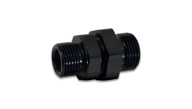 Vibrant -10AN to -8AN ORB Male to Male Union Adapter - Anodized Black - 16983