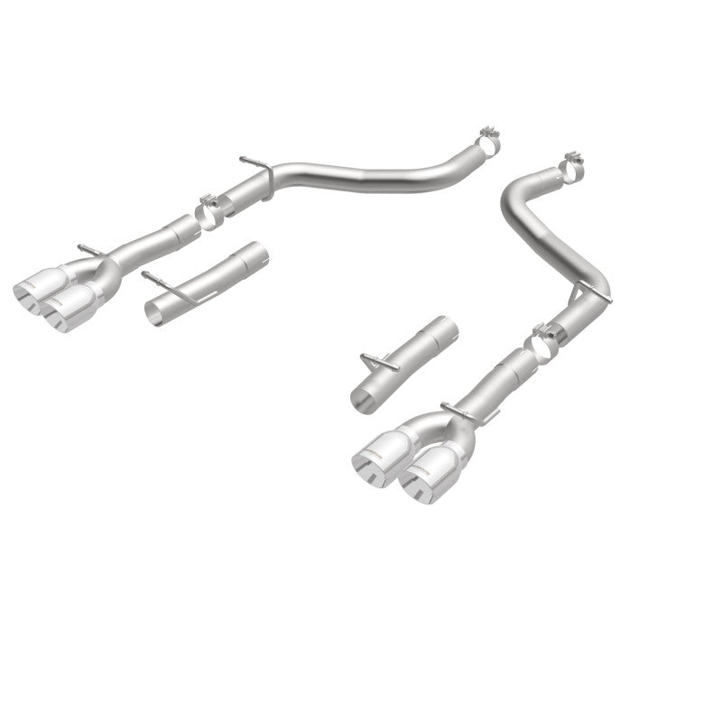 MagnaFlow Axle-Back, SS, 2.5in, Quad Split Rear 3.5in Tip 2015 Dodge Challenger 3.6L V6 - 19218