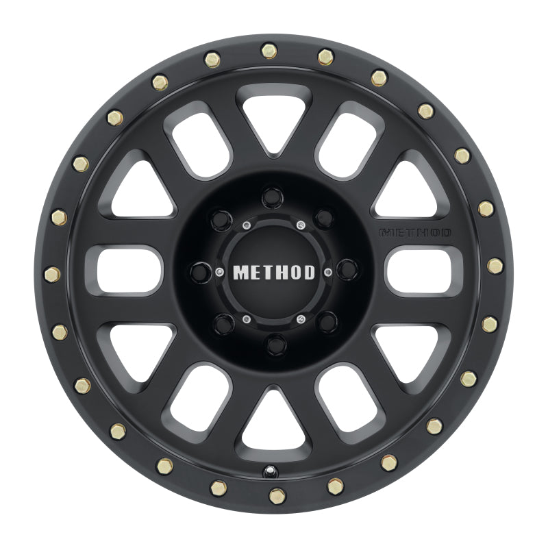 Method MR309 Grid 17x8.5 0mm Offset 8x180 130.81mm CB Matte Black Wheel - MR30978588500