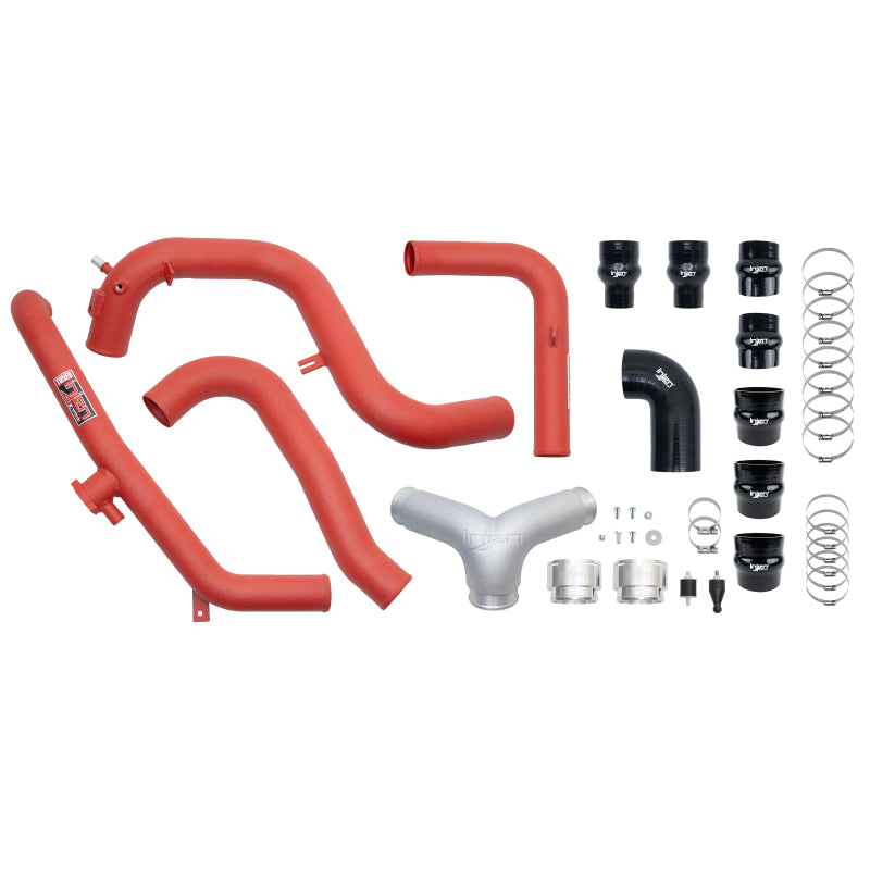 Injen 21-25 Ford Bronco 2.7L V6 (TT) EcoBoost SES Intercooler Pipes - Wrinkle Red - SES9301ICPWR
