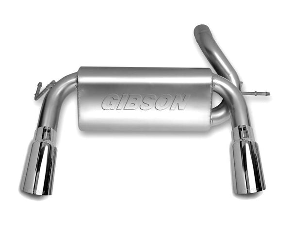 Gibson 12-17 Jeep Wrangler JK Rubicon 3.6L 2.5in Cat-Back Dual Split Exhaust - Aluminized - 17303 for 2007-2018 Jeep Wrangler