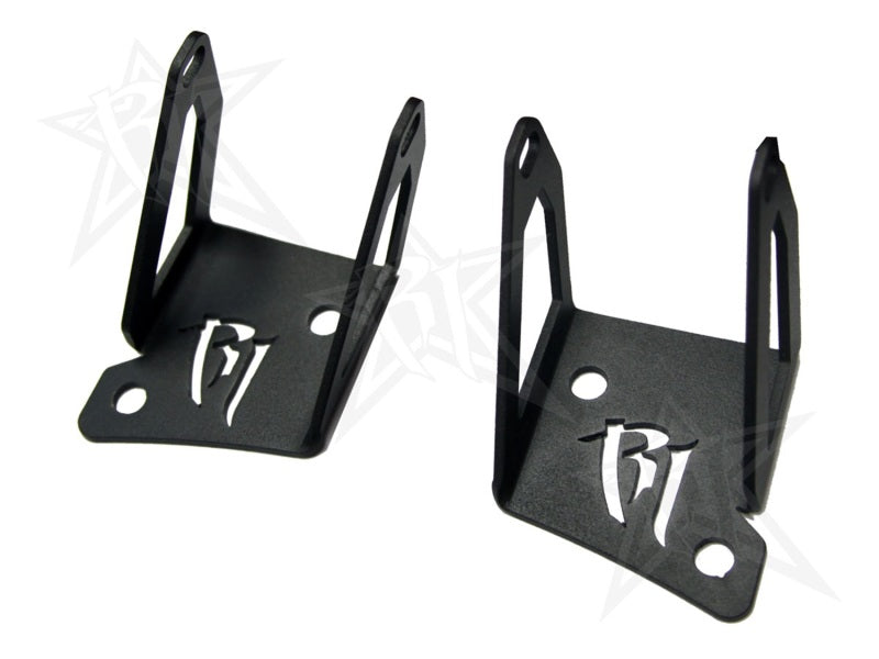 Rigid Industries Jeep JK - A-Pillar Mount Kit - Mounts set of Dually/D2 - 40331 for 2007-2018 Jeep Wrangler - front view