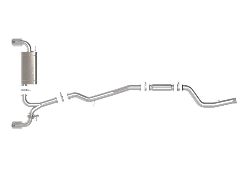 aFe POWER Takeda 2021 Toyota Supra 2.0L (t) 2.5in-3in 304 SS CB Exhaust w/ Polished Tips - 49-36050-P