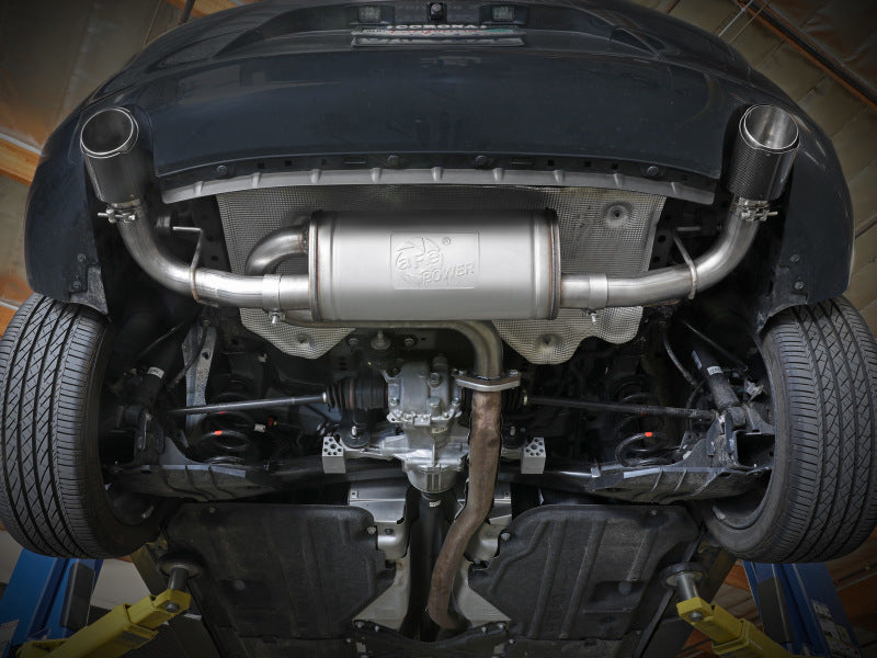 aFe 19-22 Mazda 3 L4 2.5L Takeda 3in to 2-1/2in 304 Stainless Steel Axle-Back Exhaust w/ Black Tip - 49-37023-B