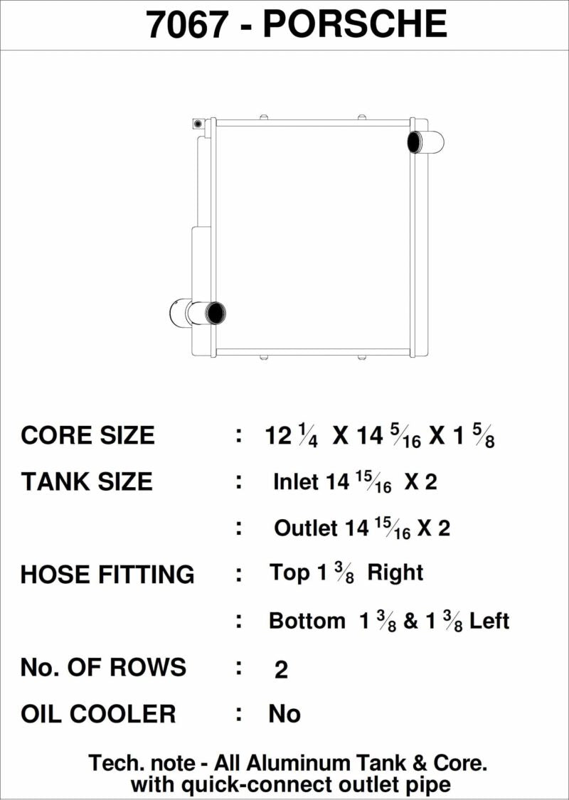 CSF Porsche 911 Carrera (991.1) / Porsche Boxster (981) / Porsche GT4 (991) - Right Side Radiator - 7067