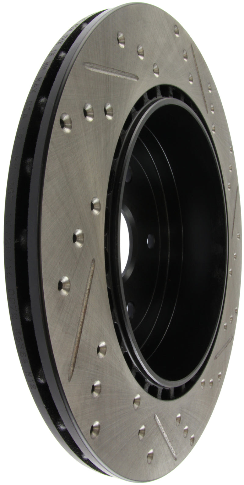 StopTech 08+ Subaru STI (Will Not Fit 05-07) Slotted & Drilled Sport Brake Rotor - 127.47030R