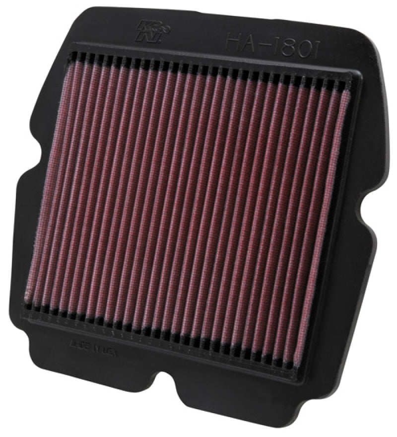 K&N 01-08 Honda GL1800 Gold Wing Replacement Air Filter - HA-1801 for 2007-2016 Honda GL1800 Gold Wing Airbag - detail view