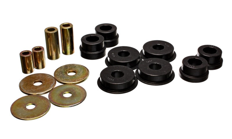 Energy Suspension 03-05 Mitsubishi Lancer EVO 8 Black Rear Differential / Mustache Bar Bushing Set - 5.1108G