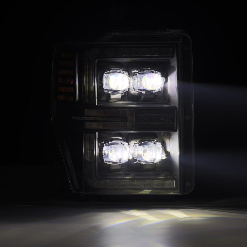 AlphaRex 08-10 Ford F250-550 NOVA-Series LED Projector Headlights Black w/Activ Light/Seq Signal - 880310