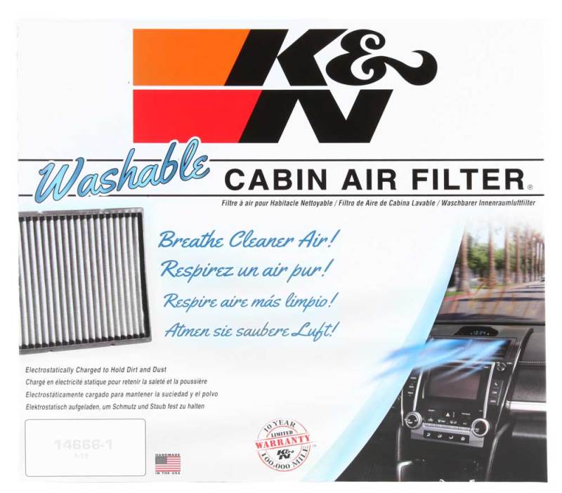 K&amp;N 05-14 VW Jetta 2.5L 2.0L / EOS Cabin Air Filter - VF3013
