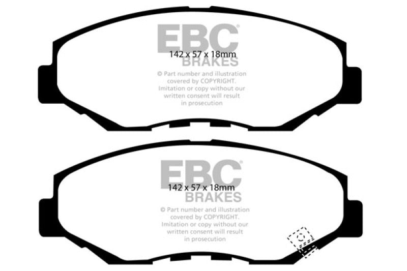 EBC 13-15 Acura ILX 1.5 Hybrid Redstuff Front Brake Pads - DP31655C