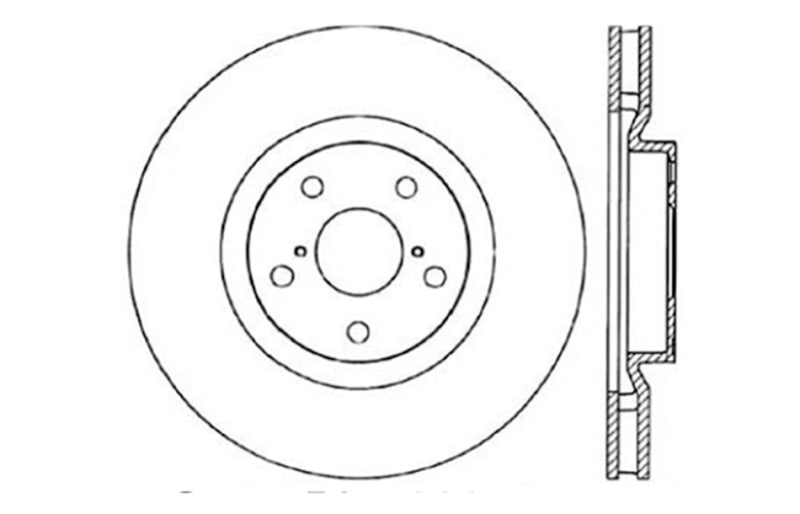 StopTech 93-98 Toyota Supra Turbo Drilled Right Front Rotor - 128.44104R