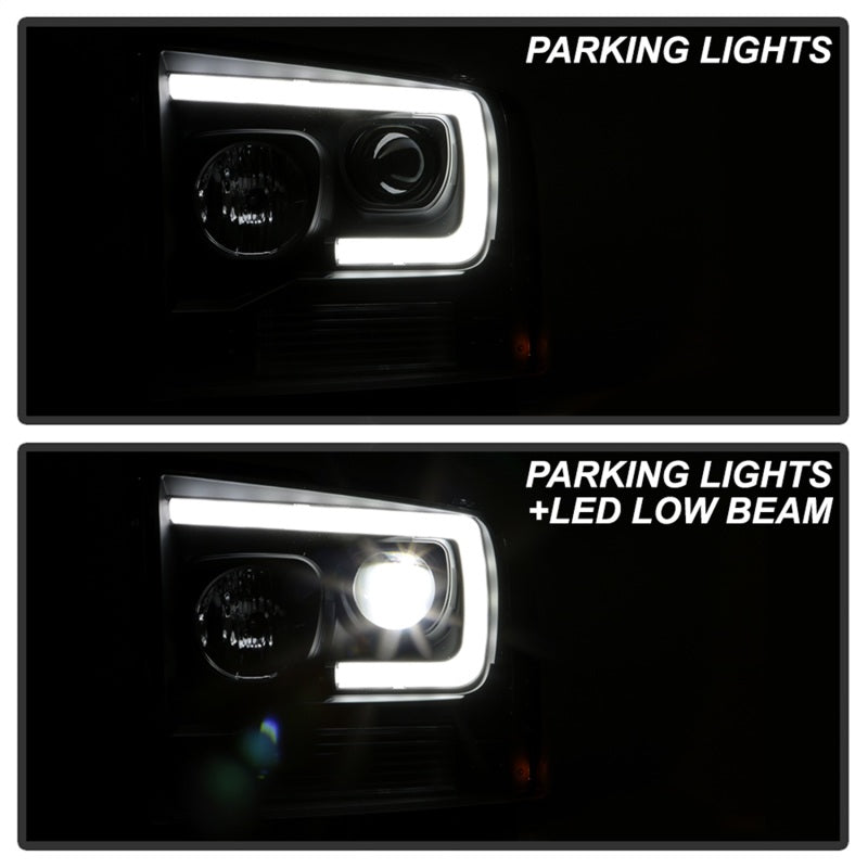 Spyder 05-07 Ford F250/350/450 Super Duty Projector LED Black PRO-YD-FS05V2PL-BK - 5087911