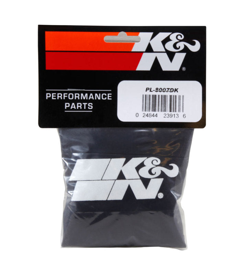 K&N Air Filter Wrap Drycharger - Round Straight - Black for Polaris Ranger - PL-8007DK