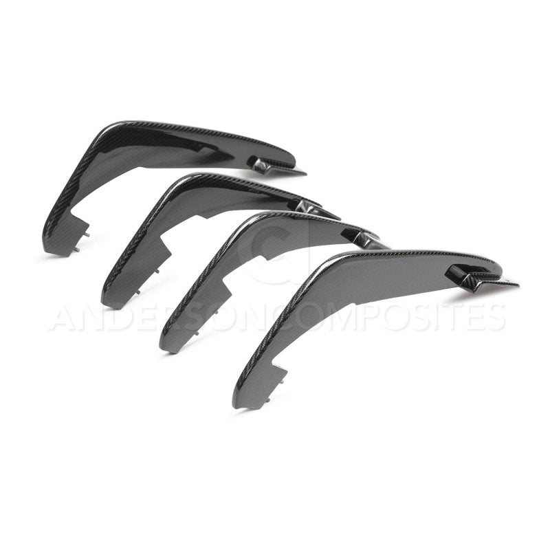 Anderson Composites 20-21 Chevrolet Corvette C8 Stingray Carbon Fiber Rear Diffuser Fins (Set of 4) - AC-RDF20CHC8