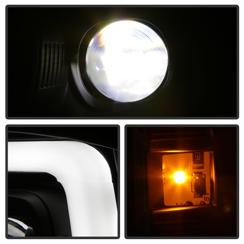 Spyder Ford F-250 99-04/Excursion 00-04 1 Piece LED Headlights - Black PRO-YD-FF25099V2PL-BK - 5088062
