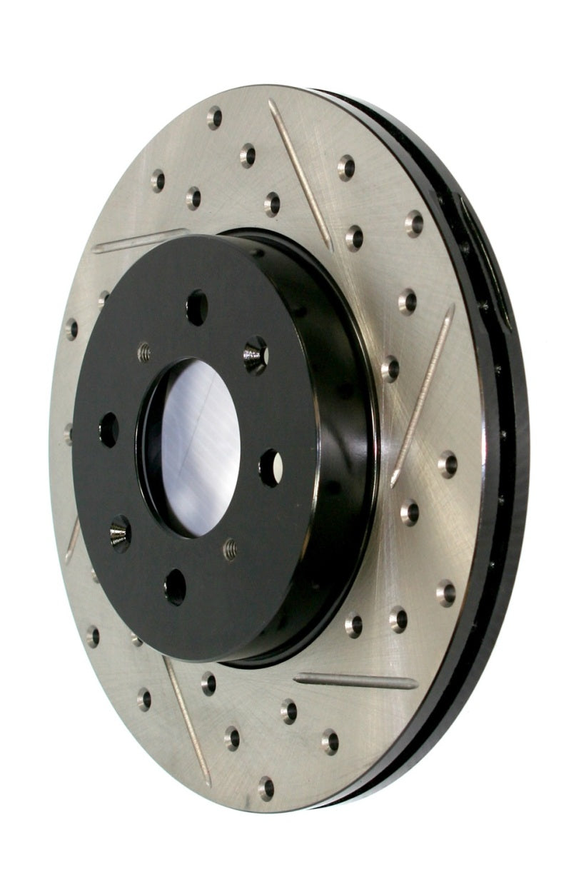 StopTech SportStop 6/02-08 Nissan 350Z / 8/02-04 Infiniti G35 Slotted &amp; Drilled Rear Right Rotor - 127.42079R