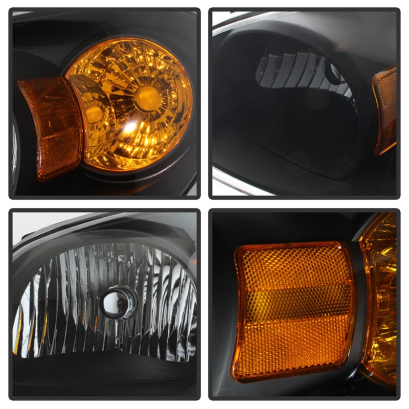 Xtune Chevy Cobalt 05-10 Crystal Headlights Black HD-JH-CCOB05-AM-BK - 5079794
