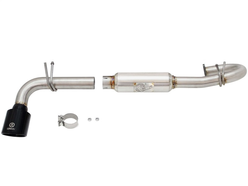 aFe Takeda 11-16 Scion TC 2.5L 2 1/4-2 1/2in Stainless Steel Axle-Back Exhaust w/Black Tip - 49-36025-B