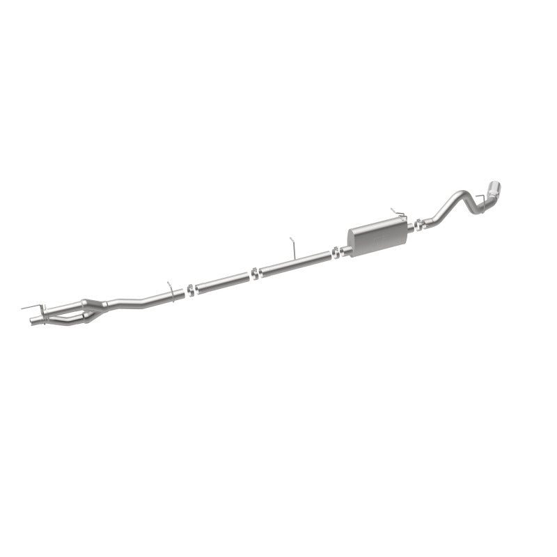 MagnaFlow Sys C/B 11-15 Ford Super Duty F250 6.2L EC CC, SS 3.5in Single Rear Pass Side Ext 5in Tip - 19174