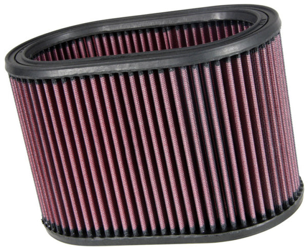 K&N Oval Air Filter - 8-7/8in L 5-1/4in W 6in H - E-3491 by K&N Engineering - front view