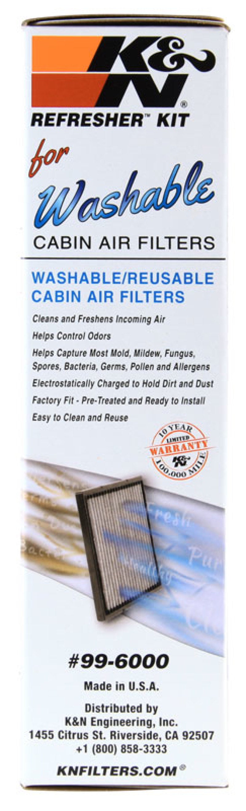 K&N Cabin Filter Cleaning Kit - 99-6000