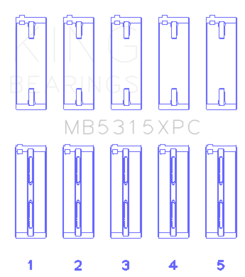 King Mitsubishi 4G63/4G64 (Size STD) Coated Performance Main Bearing Set - MB5315XPC