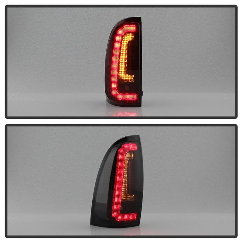 Spyder 05-15 Toyota Tacoma LED Tail Lights (Not Compatible w/OEM LEDS) - Smoke ALT-YD-TT05V2-LB-BSM - 5085474